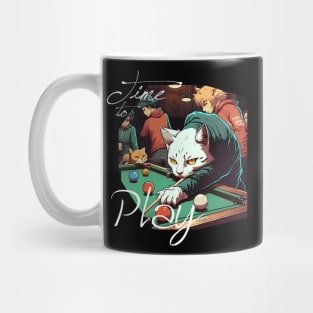 Cat Playing Pool Mug